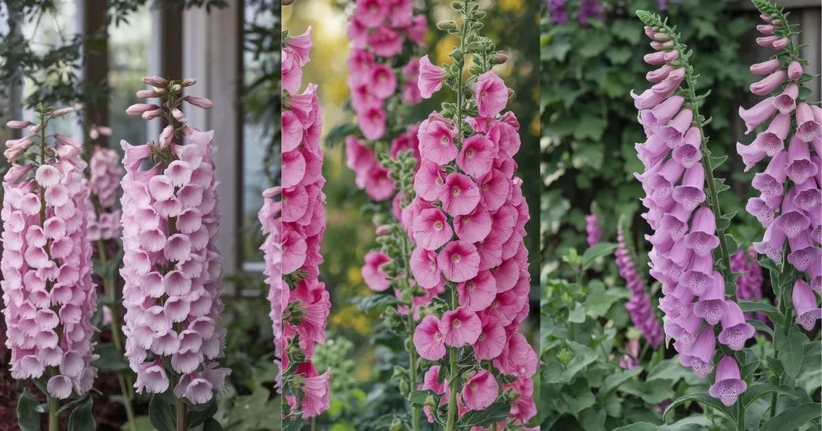 tall plants with pink flowers